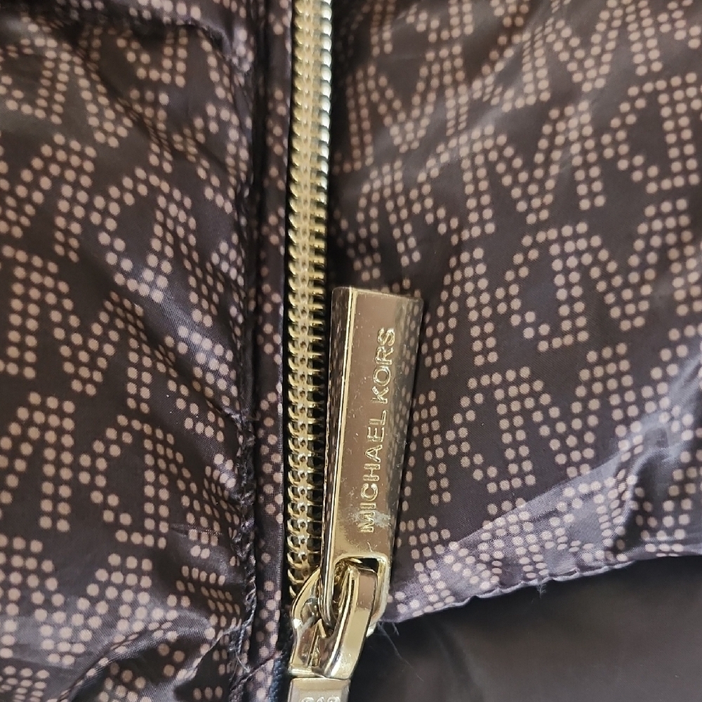 Michael Kors Brown Packable Down Puffer Jacket w/ Bag - XS - Belted - Picture 10 of 10